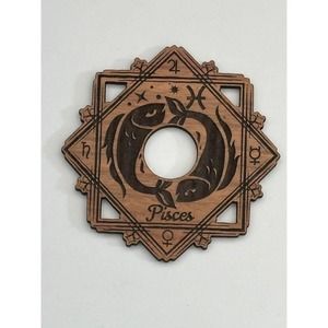 Pisces Zodiac Laser Engraved Crystal Ball/Sphere Stand